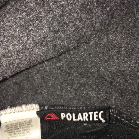 The North Face Mens Pullover Jacket Polartec Fleece Dark Gray Beige Medium - Picture 8 of 12